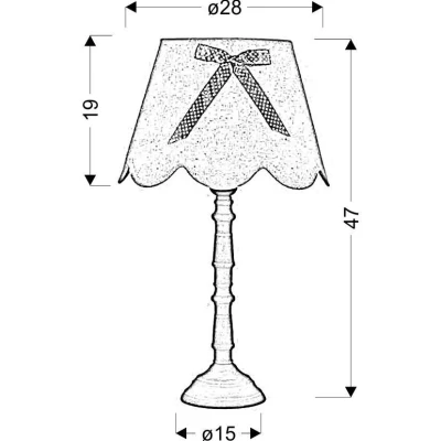 Stolní lampa VIBU - 1xE27, 60W, šedá / béžová