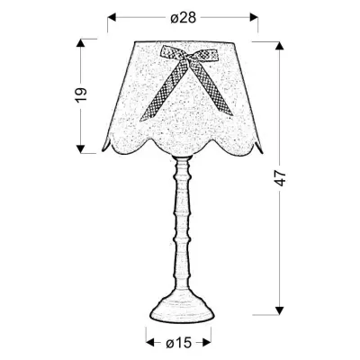 Stolní lampa VIBU - 1xE27, 60W, šedá / béžová
