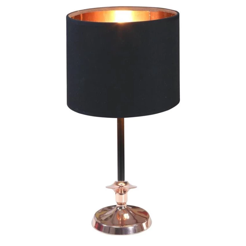 Moderní stolní lampa VIOLINO - 1xE14, 40W, černá / měděná
