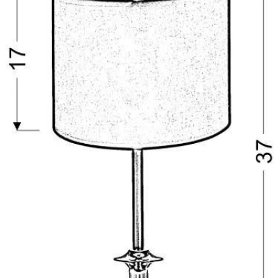 Moderní stolní lampa VIOLINO - 1xE14, 40W, černá / měděná