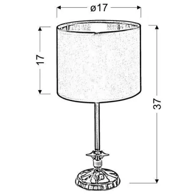 Moderní stolní lampa VIOLINO - 1xE14, 40W, černá / měděná