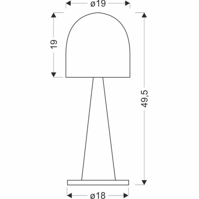 Stolní lampa VISBY - 1xE27, 40W, červená / modrá