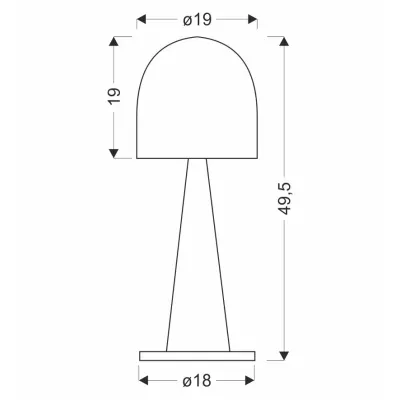 Stolní lampa VISBY - 1xE27, 40W, červená / modrá