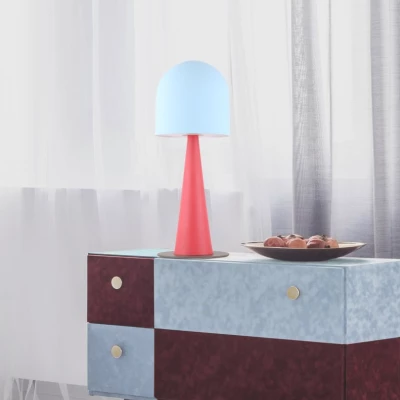 Stolní lampa VISBY - 1xE27, 40W, červená / modrá