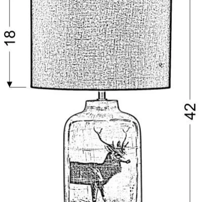 Stolní lampička WALIA - 1xE27, 60W, černá / stříbrná