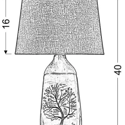 Stolní lampička WALIA - 1xE27, 60W, šedá