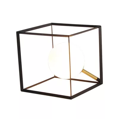 Stolní industriální lampa WEERT - 1xG9, 28W, 15x15cm, černá / zlatá