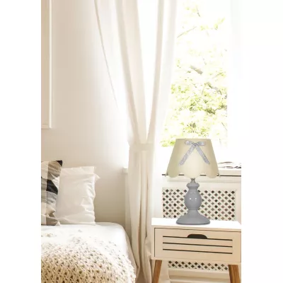 Stolní lampa WHILMA - 1xE14, 40W, šedá / béžová