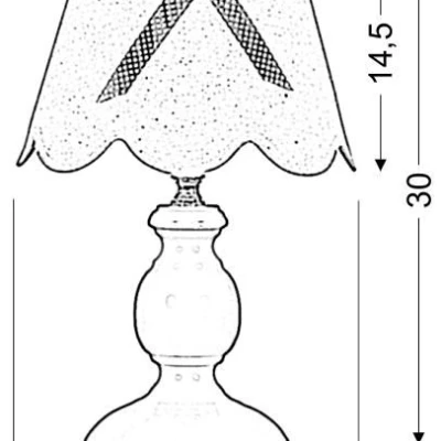 Stolní lampa WHILMA - 1xE14, 40W, šedá / béžová