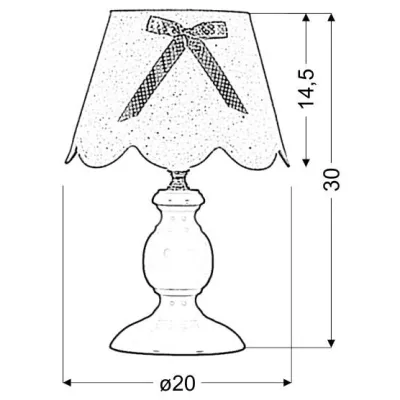 Stolní lampa WHILMA - 1xE14, 40W, šedá / béžová