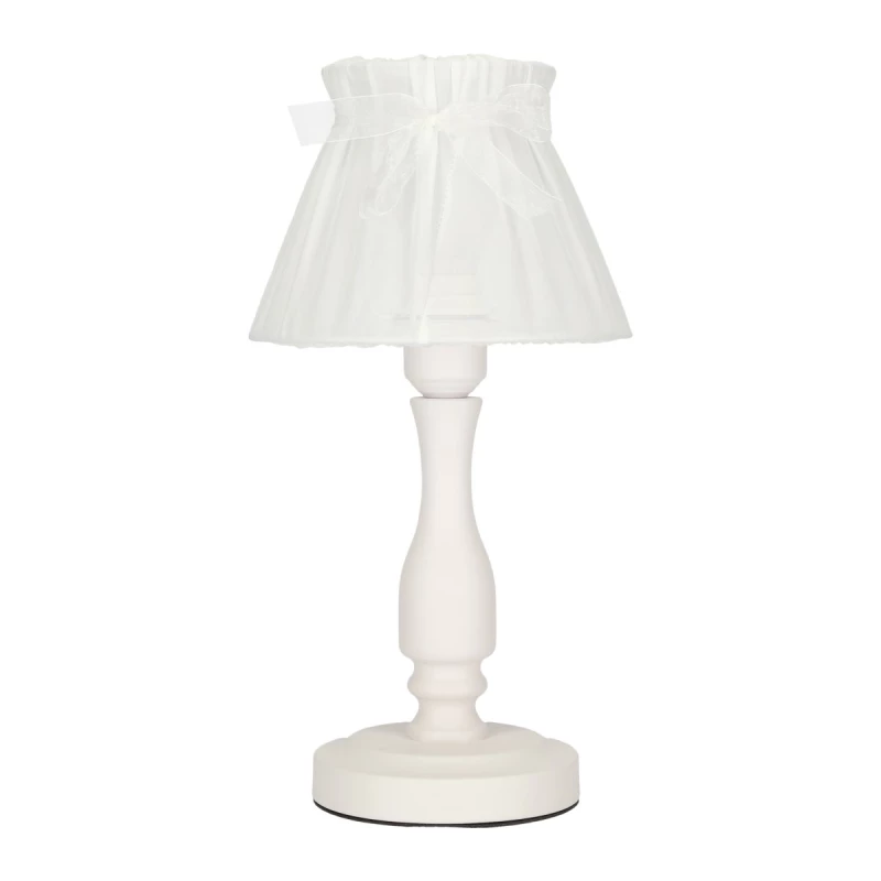 Stolní lampa v provence stylu ZEFIR - 1xE27, 40W, bílá