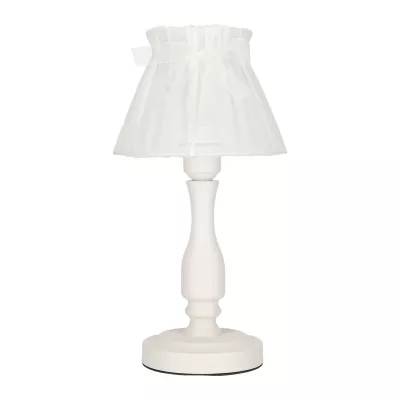 Stolní lampa v provence stylu ZEFIR - 1xE27, 40W, bílá