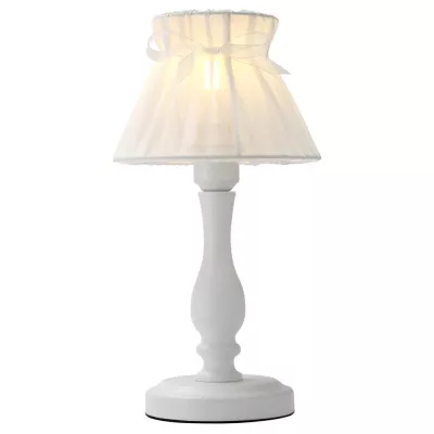 Stolní lampa v provence stylu ZEFIR - 1xE27, 40W, bílá