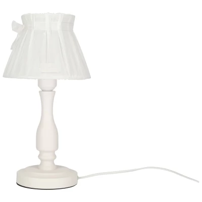 Stolní lampa v provence stylu ZEFIR - 1xE27, 40W, bílá