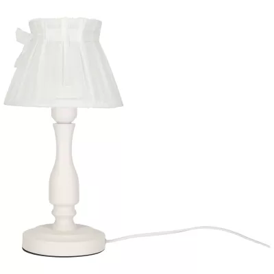 Stolní lampa v provence stylu ZEFIR - 1xE27, 40W, bílá