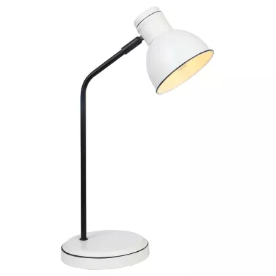 Moderní stolní lampa ZUMBA - 1xE14, 40W, bílá / černá