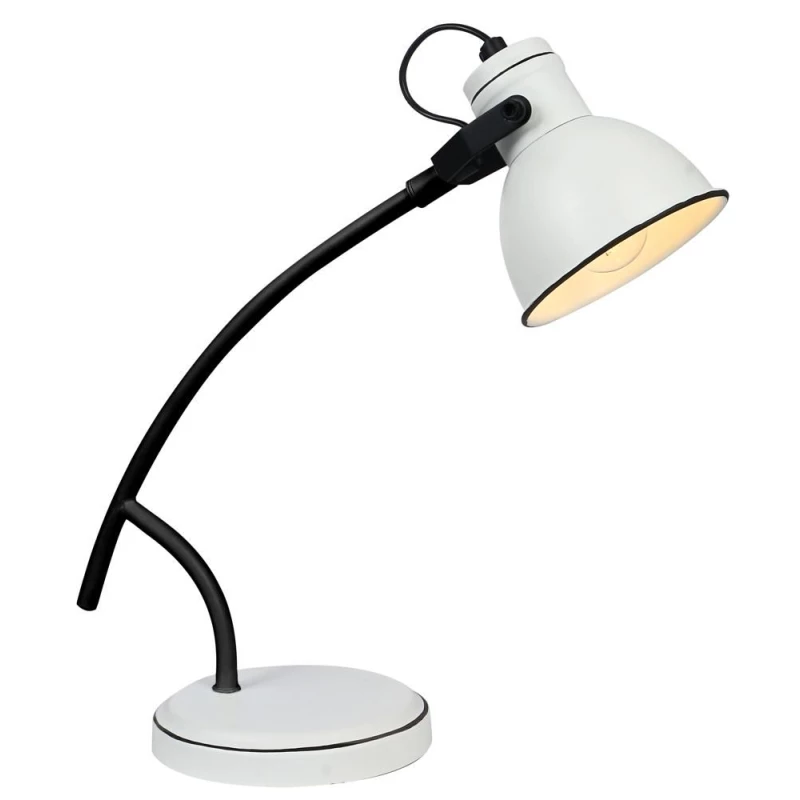 Moderní stolní čtecí lampa ZUMBA - 1xE14, 40W, bílá / černá