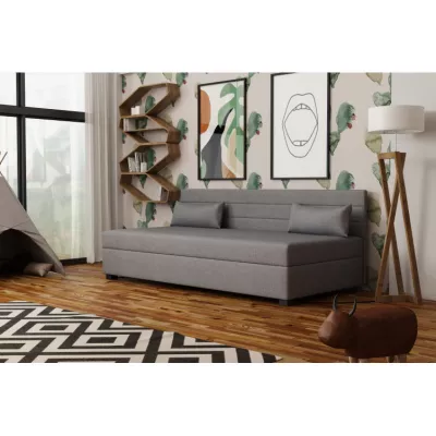 VÝPRODEJ - Čalouněná jednolůžková postel 120x195 PETTY 2 - šedá