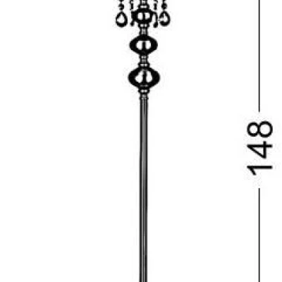 Stojací lampa v klasickém stylu ADONIS - 1xE27, 60W, patina