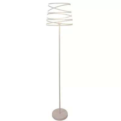 Designová stojací lampa AKITA - 1xE27, 40W, bílá