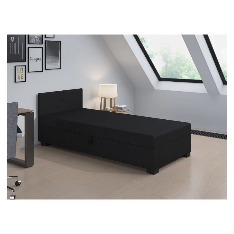 VÝPRODEJ - Jednolůžková postel 90x195 TYGY 1 - černá