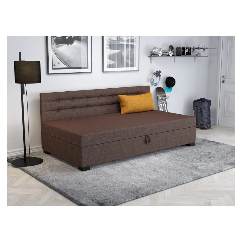 VÝPRODEJ - Jednolůžková postel 90x195 NENCI 1 - hnědá