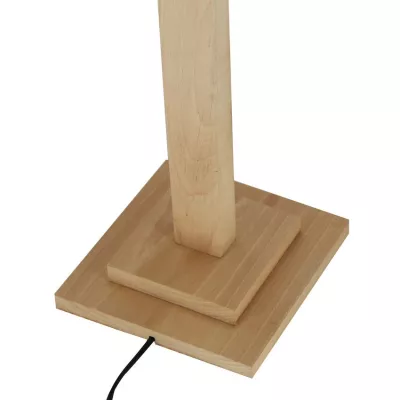 LED stojací dřevěná lampa ALSET - 18W, 4000K (denní bílá), buk / stříbrná