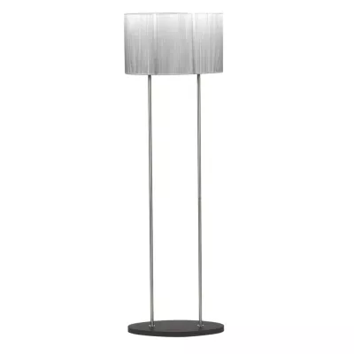 Stojací lampa ARTEMIS - 2xE27, 60W, stříbrná