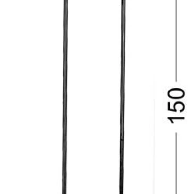 Stojací lampa ARTEMIS - 2xE27, 60W, stříbrná