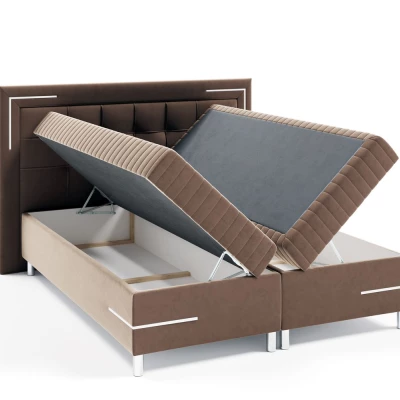 VÝPRODEJ - Manželská postel 160x200 RONA 2 - hnědá + topper ZDARMA