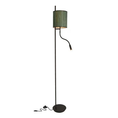 Moderní stojací lampa se čtecím LED ramenem BENDI - 1xE27, 40W + LED 3W, 4000K (denní bílá), černá / zelená