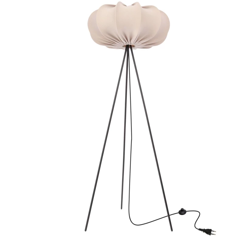 Designová stojací lampa CAFEE - 1xE27, 40W, černá / frappé