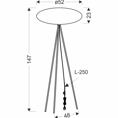 Designová stojací lampa CAFEE - 1xE27, 40W, černá / frappé