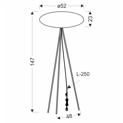 Designová stojací lampa CAFEE - 1xE27, 40W, černá / mokka