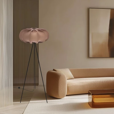 Designová stojací lampa CAFEE - 1xE27, 40W, černá / mokka