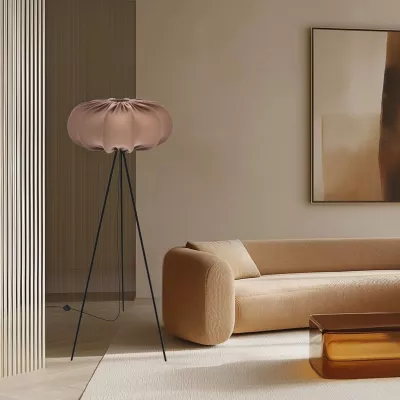 Designová stojací lampa CAFEE - 1xE27, 40W, černá / mokka