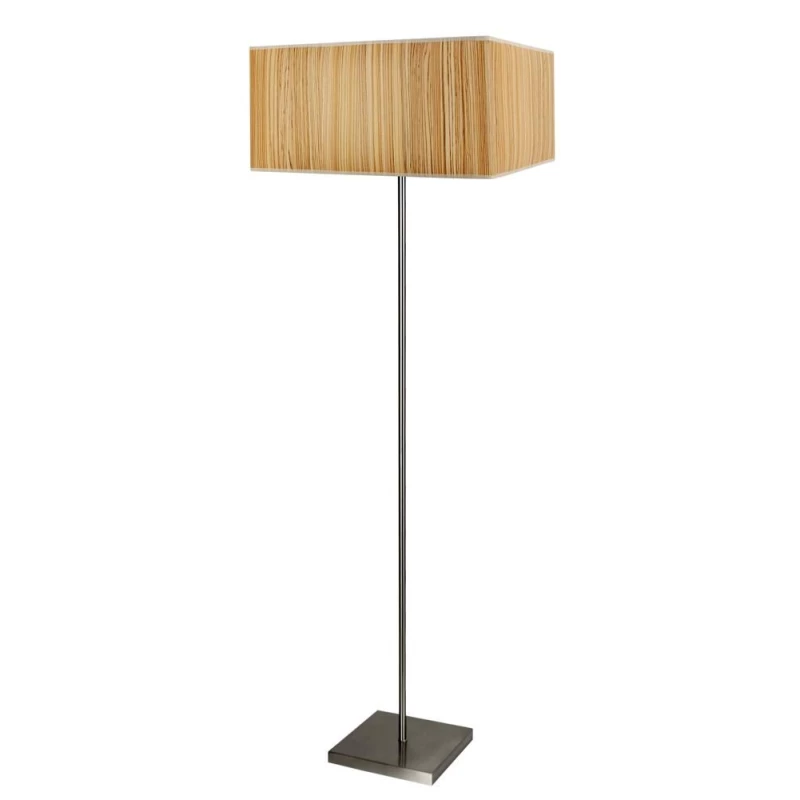 Stojací moderní lampa CAJMAN - 1xE27, 60W, imitace borovice