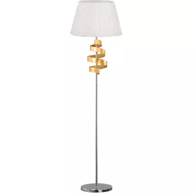 Stojací lampa DENIS - 1xE27, 60W, chromovaná / zlatá
