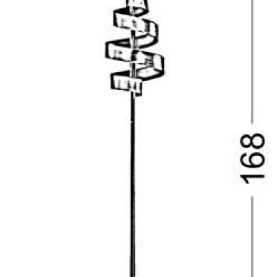 Stojací lampa DENIS - 1xE27, 60W, chromovaná / zlatá
