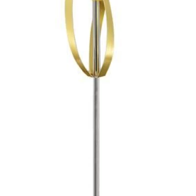 Moderní stojací lampa DIVA - 1xE27, 60W, chromovaná / zlatá