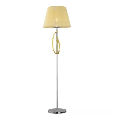 Moderní stojací lampa DIVA - 1xE27, 60W, chromovaná / zlatá