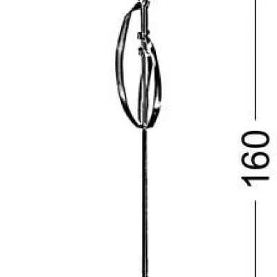 Moderní stojací lampa DIVA - 1xE27, 60W, chromovaná / zlatá