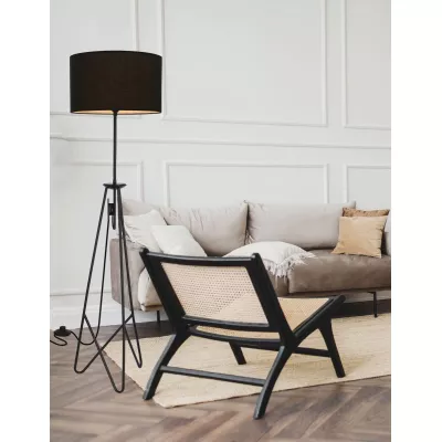 Moderní stojací lampa FLOAT - 1xE27, 60W, černá