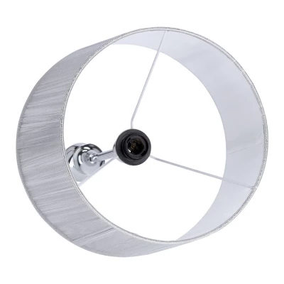 Stojací moderní lampa GILLENIA - 1xE27, 60W, stříbrná