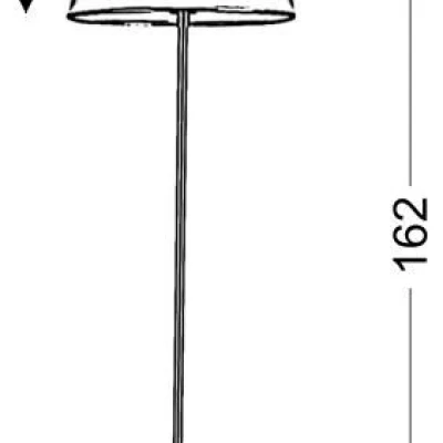 Stojací klasická lampa IBIS - 1xE27, 60W, patina / bílá