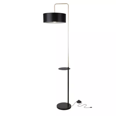 Stojací moderní lampa IMPACT - 1xE27, 40W, černá / zlatá