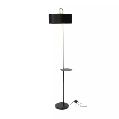 Stojací moderní lampa IMPACT - 1xE27, 40W, černá / zlatá