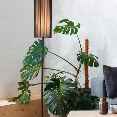 Moderní stojací lampa KIOTO - 1xE27, 40W, černá