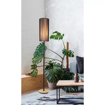 Moderní stojací lampa KIOTO - 1xE27, 40W, černá