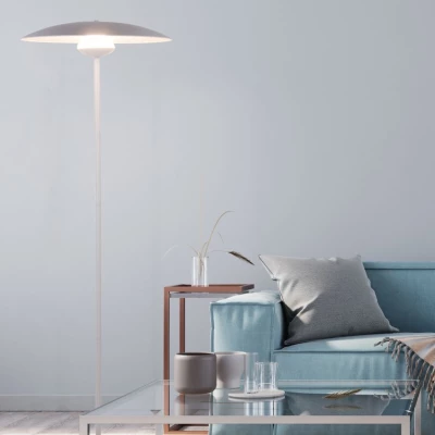 Stojací LED lampa ve skandinávském stylu LUND - 16W, 3000K (teplá bílá), bílá